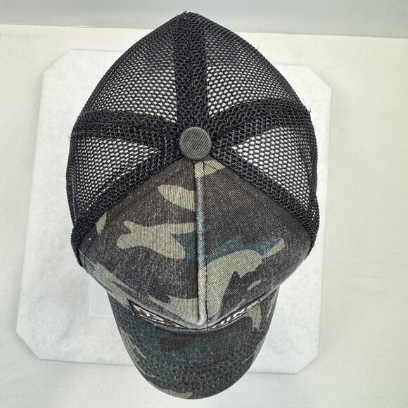 13 Fishing Camo Trucker Hat Snapback Cap Mesh Back Curved Brim Adjustable OSFM - Picture 6 of 11